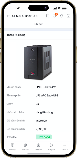 Thiết lập quản lý kho trên di động