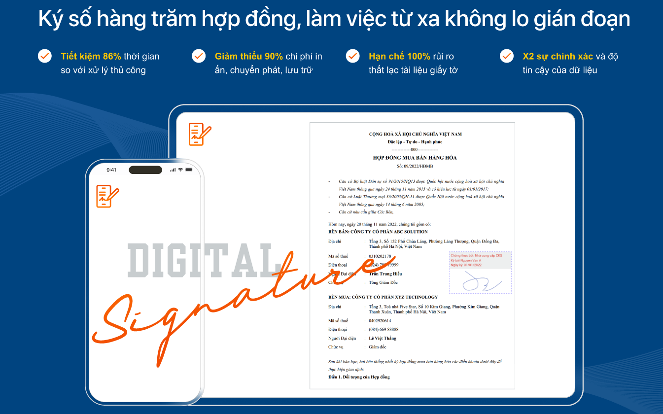1SIGN &ndash; Giải ph&aacute;p chữ k&yacute; số si&ecirc;u việt của 1Office