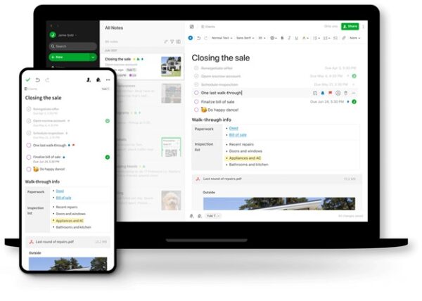 Phần mềm quản lý công việc cá nhân nhanh chóng Phần mềm quản lý công việc cá nhân - EverNote
