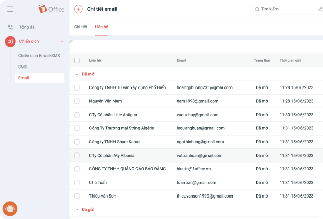 Phần mềm 1Office gi&uacute;p quản l&yacute; chiến dịch Marketing hiệu quả