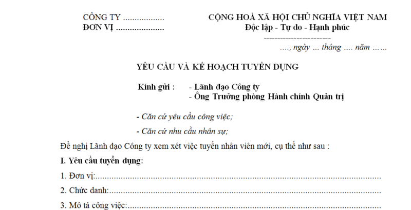 Mẫu chiến lược số 2