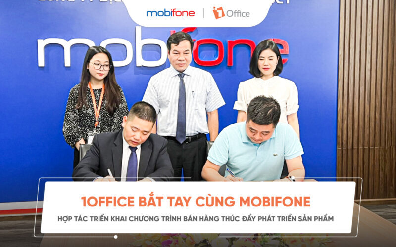 1Office hợp t&aacute;c c&ugrave;ng MobiFone 