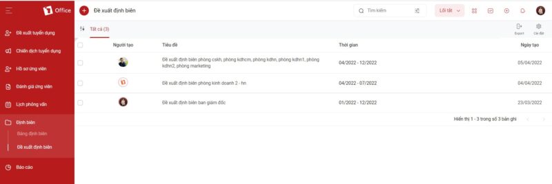 Ph&acirc;n t&iacute;ch, tạo đề xuất định bi&ecirc;n với phần mềm 1Office