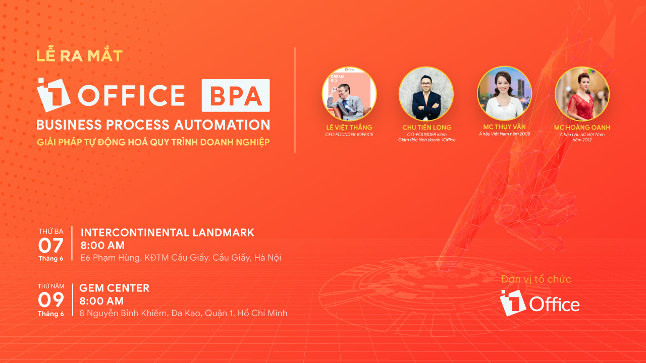 1Office BPA - Business Process Automation (Giải ph&aacute;p tự động ho&aacute; quy tr&igrave;nh doanh nghiệp)