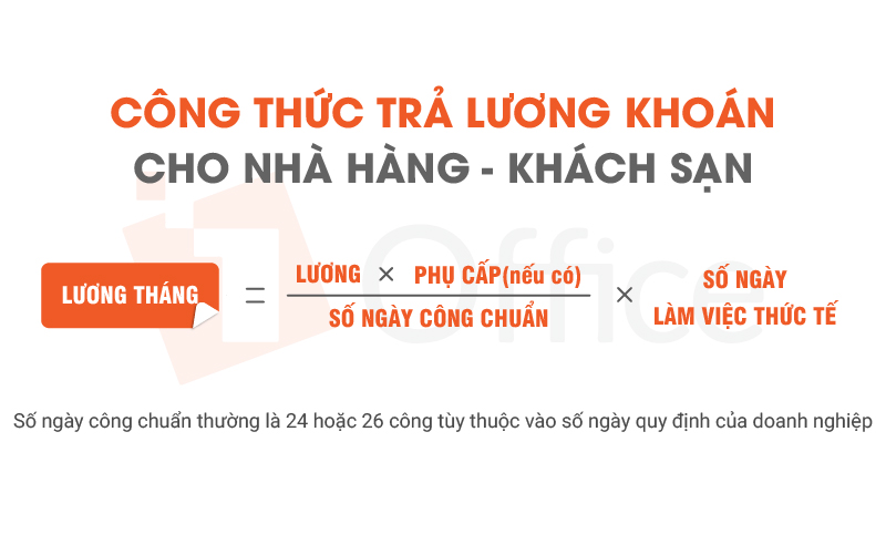 Công thức tính Lương khoán trong Nhà hàng khách sạn Công thức tính Lương khoán trong Nhà hàng khách sạn