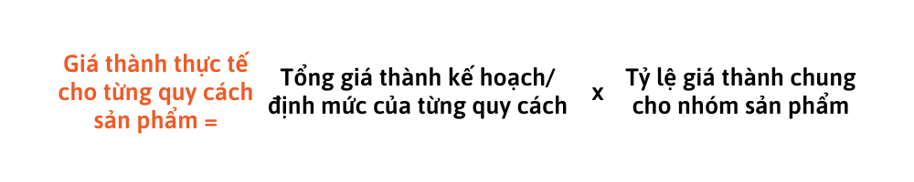 C&ocirc;ng thức t&iacute;nh gi&aacute; th&agrave;nh theo phương ph&aacute;p tỷ lệ