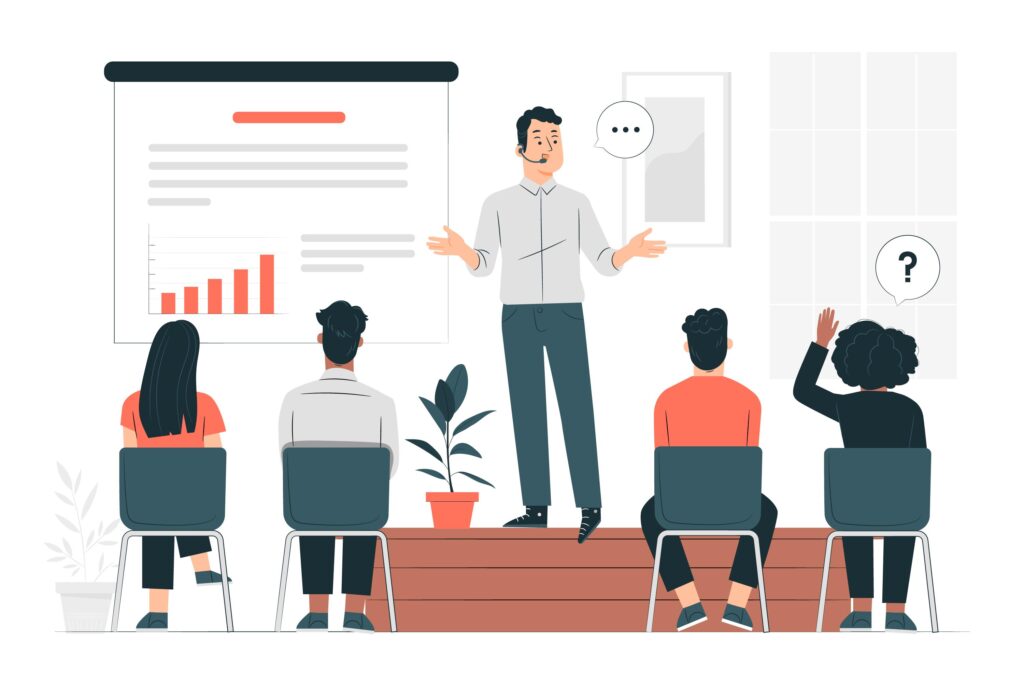Thuyết tr&igrave;nh l&agrave; một trong những kỹ năng quan trọng của người điều h&agrave;nh cuộc họp