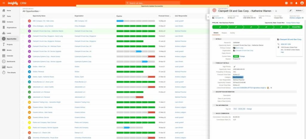 Phần mềm quản l&yacute; mua h&agrave;ng Insightly CRM