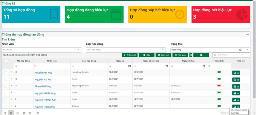 Giao diện phần mềm TechMoss