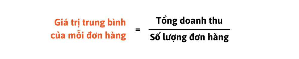 Công thức tính giá trị trung bình trên một đơn hàng