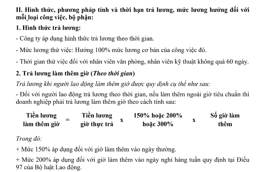H&igrave;nh thức trả lương cho nh&acirc;n vi&ecirc;n