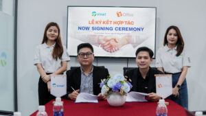 Lễ k&yacute; kết hợp t&aacute;c giữa VIHAT GROUP v&agrave; 1OFFICE