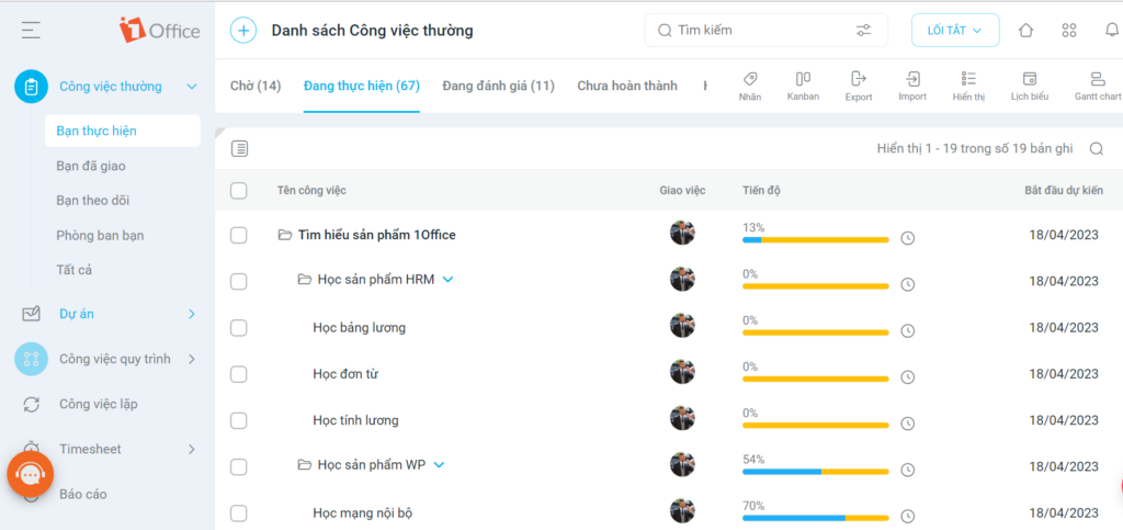 Phần mềm 1Office - Giải ph&aacute;p quản trị thời gian v&agrave; c&ocirc;ng việc hiệu quả