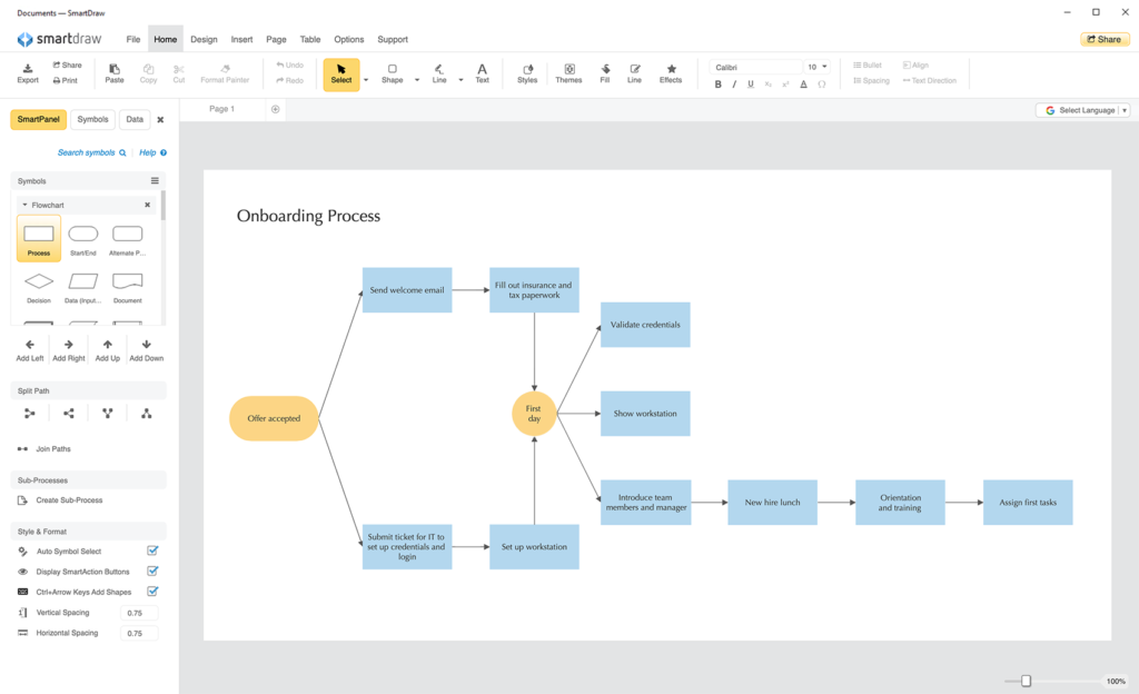 Ứng dụng vẽ sơ đồ đa năng SmartDraw