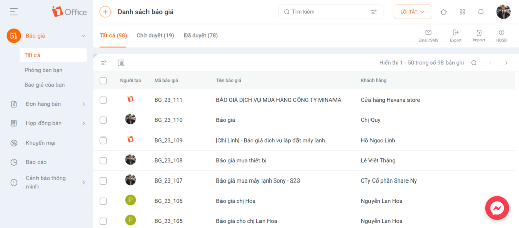Giải pháp quản lý tài chính doanh nghiệp 1Office