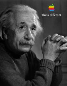 Mẫu quảng c&aacute;o chiến dịch Think Different