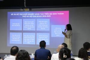 B&agrave; Trần Thị Trang chia sẻ về c&aacute;c ch&iacute;nh s&aacute;ch hỗ trợ doanh nghiệp tr&ecirc;n địa b&agrave;n TP H&agrave; Nội