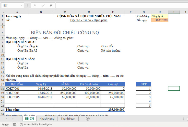 Bi&ecirc;n bản đối chiếu c&ocirc;ng nợ l&agrave; g&igrave;?