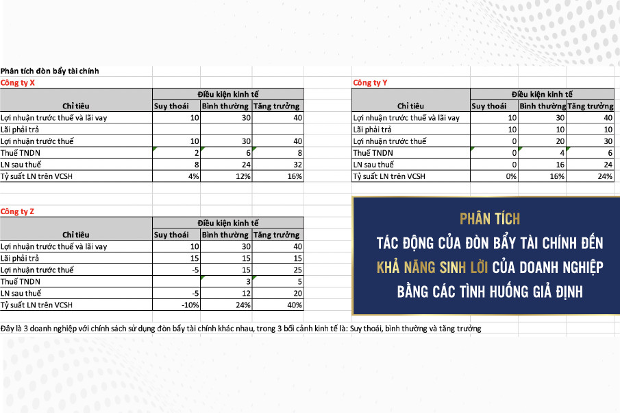 Ph&acirc;n t&iacute;ch đ&ograve;n bẩy t&agrave;i ch&iacute;nh trong b&aacute;o c&aacute;o