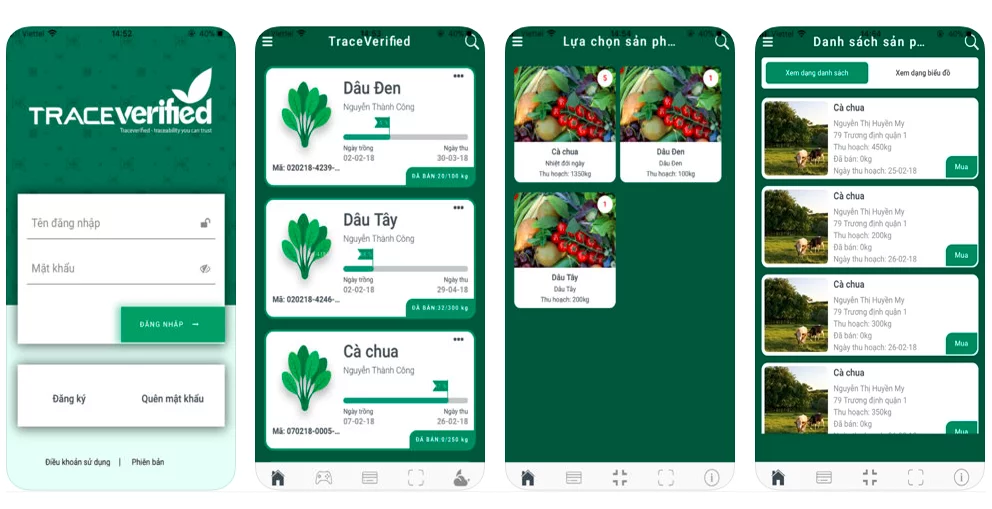 Phần mềm TraceFarm cho các doanh nghiệp sản xuất nông nghiệp
