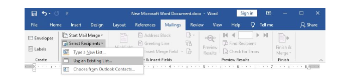C&aacute;ch gửi email h&agrave;ng loạt trong Word