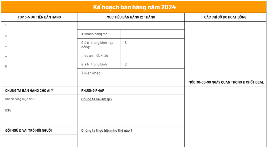 File kế hoạch quản l&yacute; b&aacute;n h&agrave;ng cho Sales