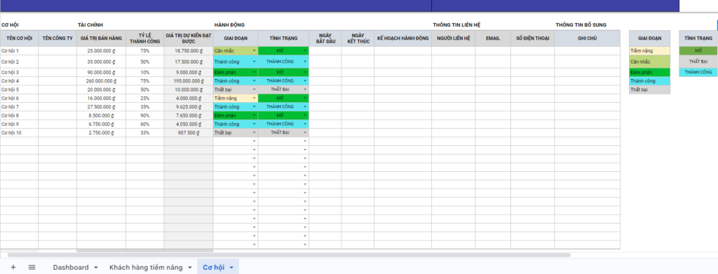 File Excel quản l&yacute; th&ocirc;ng tin kh&aacute;ch h&agrave;ng