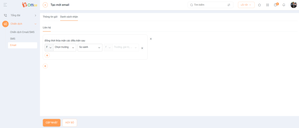 C&aacute;ch gửi email h&agrave;ng loạt bằng 1Office