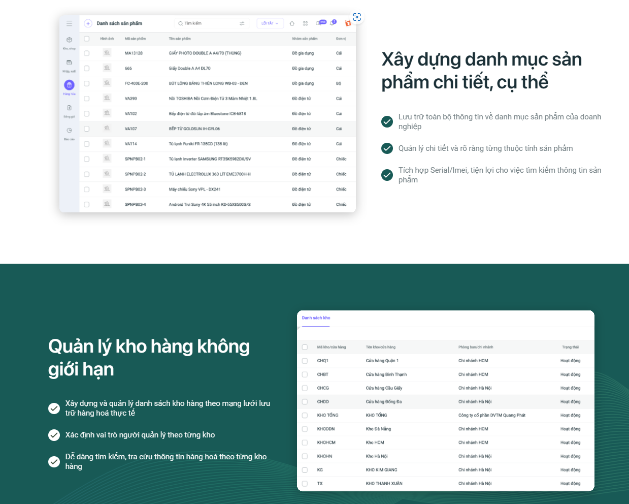 Quản l&yacute; h&agrave;ng tồn kho với 1Office
