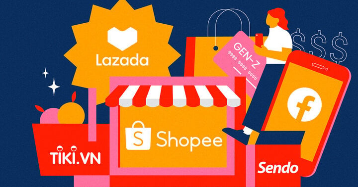 C&aacute;c s&agrave;n Thương mại điện tử: shoppe, lazada, tiki, sendo