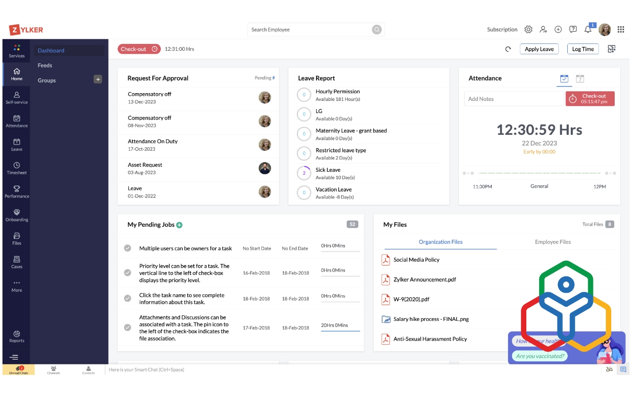 Phần mềm quản l&yacute; nh&acirc;n sự Zoho People
