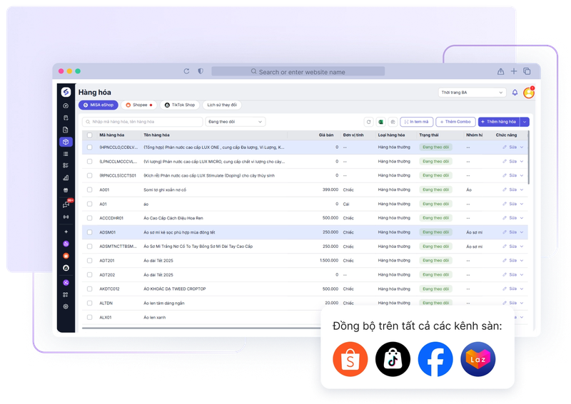 Phần mềm quản l&yacute; nh&acirc;n vi&ecirc;n giao h&agrave;ng Misa eShop
