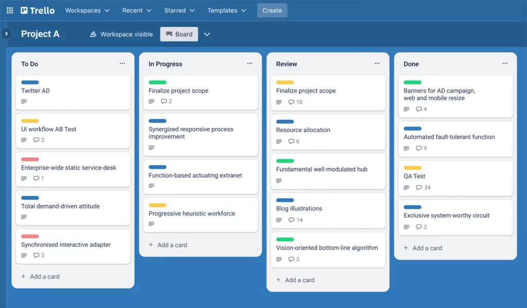 Phần mềm quản l&yacute; nh&acirc;n vi&ecirc;n Trello